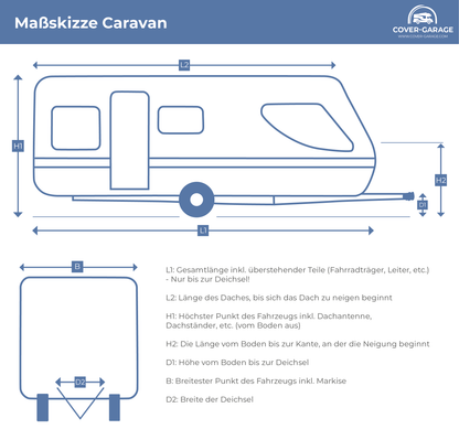 Abdeckung für Caravans